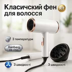 Мощный универсальный фен, Функциональная щетка для сушки, Хороший фен для волос дома и салона WT-39