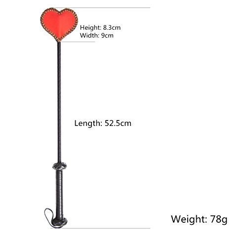 Стек DS Fetish Crop heart red/black | Зображення 1