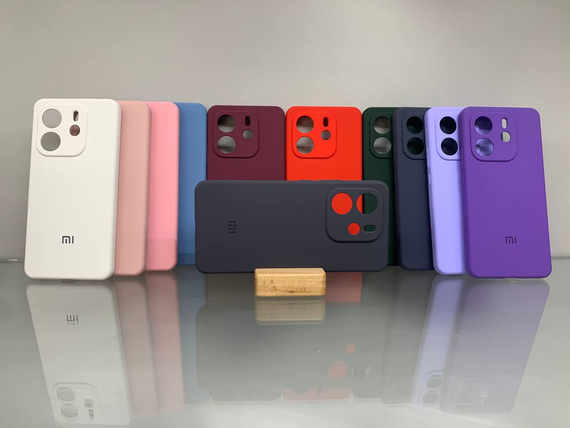 Xiaomi Note 14 4G Протиударний чохол з логотипом софт тач сірий