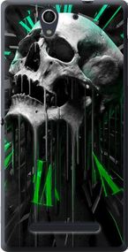 Чехол на Sony Xperia C3 D2502 Череп-часы "4100u-171-17620"