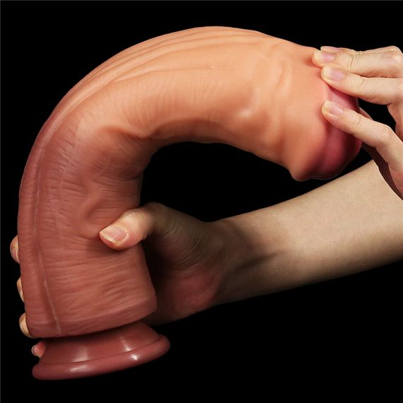 Фаллоимитатор - Dual-Layered Silicone Cock 12" Brown Sex Aura | Зображення 8