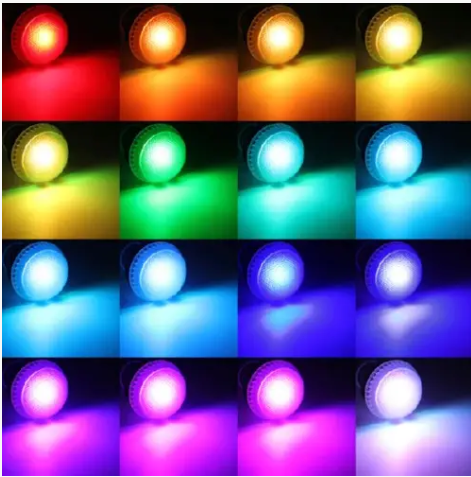 Светодиодная E27 LED RGB 3Вт лампа, 16 цветов с пультом ДУ | Зображення 1