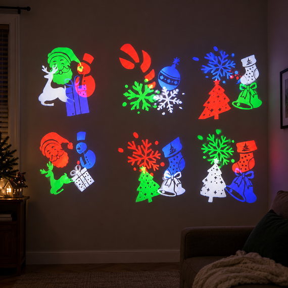 Дитячий LED проектор Projection Lamp з 16 малюнками / Мультиколорний проектор з 3D / LED прожектор дитячий | Зображення 2