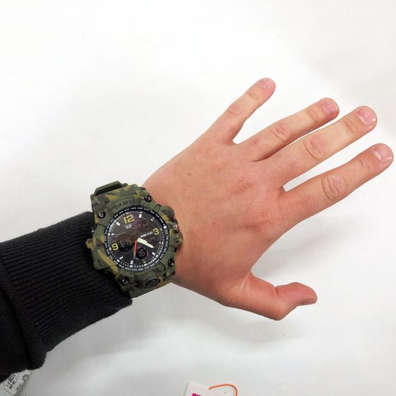 Електронні спортивні годинники SKMEI 1155BCMGN GREEN CAMO, Наручні годинники чоловічі тактичні чоловічі FH-31 | Зображення 8