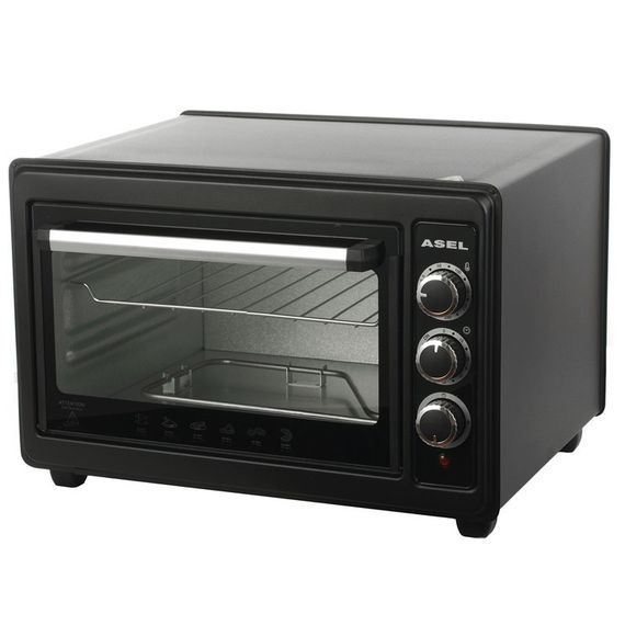 Электродуховка настольная с грилем ASEL AF33-23 1300 Вт 33 Л, Электро YU-177 духовки настольные | Зображення 2