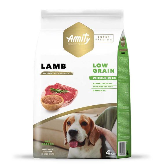 Корм Amity Super Premium Lamb сухой с ягненком для взрослых собак 4 кг