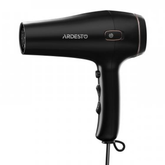 Фен для волосся 1750-2100W (2 швидкості/3 темпер.режими) чорний HD-Y210 Ardesto | Зображення 1