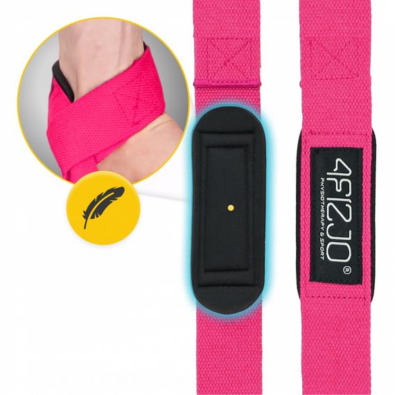 Лямки для станової тяги 4FIZJO Deadlift Straps Pink (P-5905973402293) | Зображення 4
