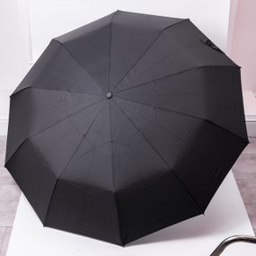Парасолька автоматична з дерев'яною ручкою класична з поліестеру діаметр 116 см Чорна HP-23-8B