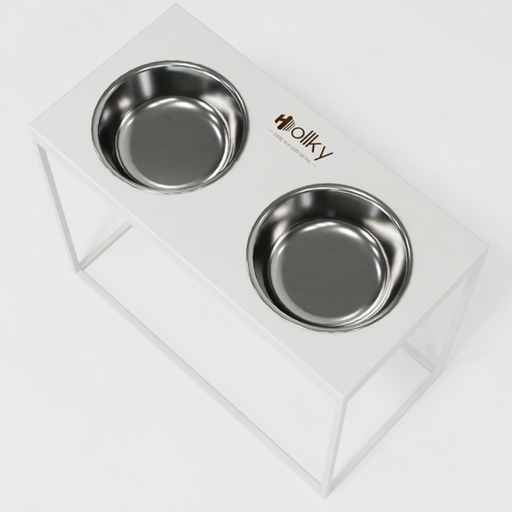 Миски на підставці для великих собак Hollky Base XL40 (2 × 1,8 л) BXL40-522640-WHWH | Зображення 4