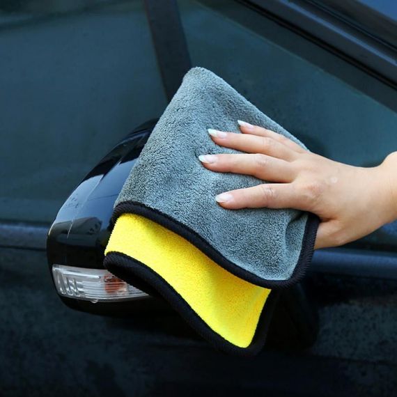 Двосторонній рушник з мікрофібри для авто (30х30см) / Мікрофібровий рушник для полірування автомобіля / Авторушник | Зображення 5