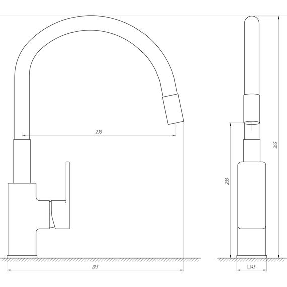 Змішувач для кухні Globus Lux Milano GLM-203LR-10-BB | Зображення 1