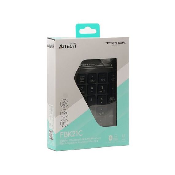 Клавіатура A4Tech FBK21C Wireless/Bluetooth Smoky Grey (4711421995108) | Зображення 9
