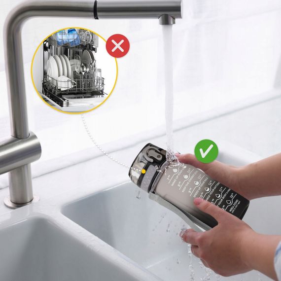 Пляшка для води спортивна 4FIZJO 500 мл 4FJ0627 Grey/Black (P-5905973400725) | Зображення 9