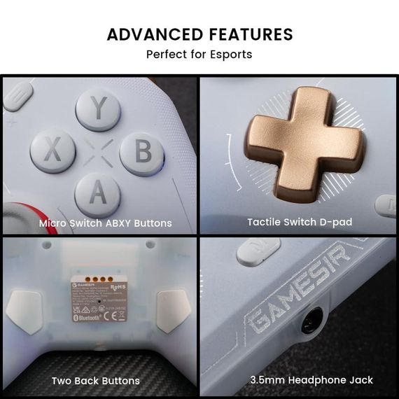 Геймпад GameSir Cyclone 2 – 1000Hz ,PC/Switch/Android/iOS, PC З док станцією (White) | Зображення 4