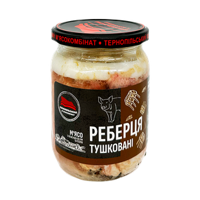 Реберця тушковані Тернопільський м'ясокомбінат 500 г