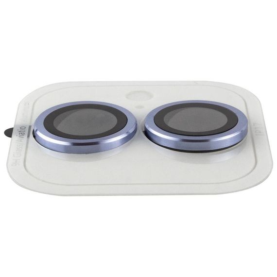 Защитное стекло Metal Classic на камеру (в упак.) для Apple iPhone 17 (6.3") Голубой / Light Blue | Зображення 2