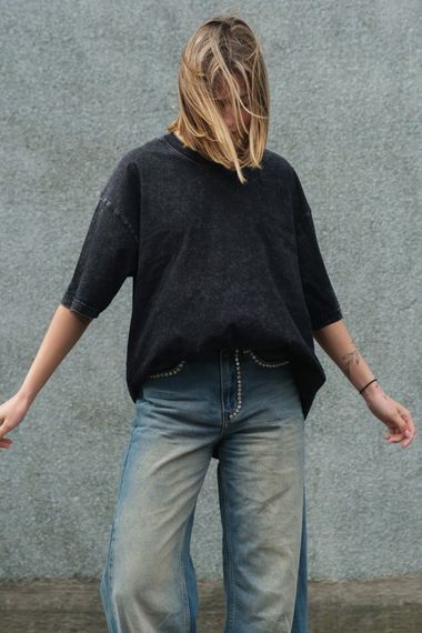 Виварена оверсайз футболка Without Washed Black | Зображення 6
