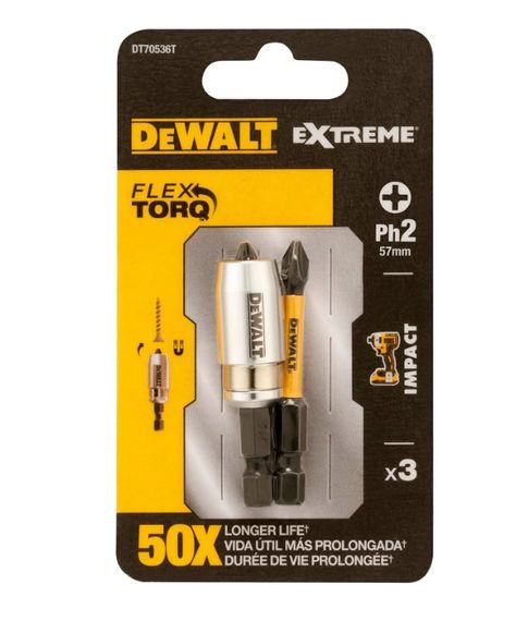 Набір біт DeWalt IMPACT TORSION ударні Philips (DT70536T)