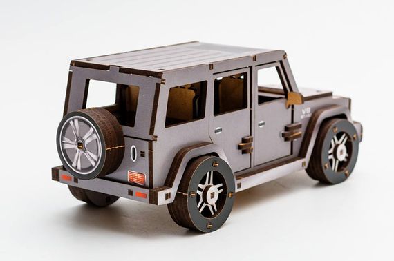 Конструктор Puz-26914 "Gelandewagen" дерев'яний, 109 дет., р.33х16 см PuzzleOK | Зображення 2