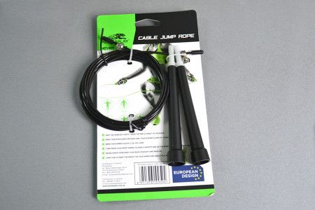 Скакалка швидкісна PowerPlay 4202 Ultra Speed Rope Чорна (2,9m.) | Зображення 6