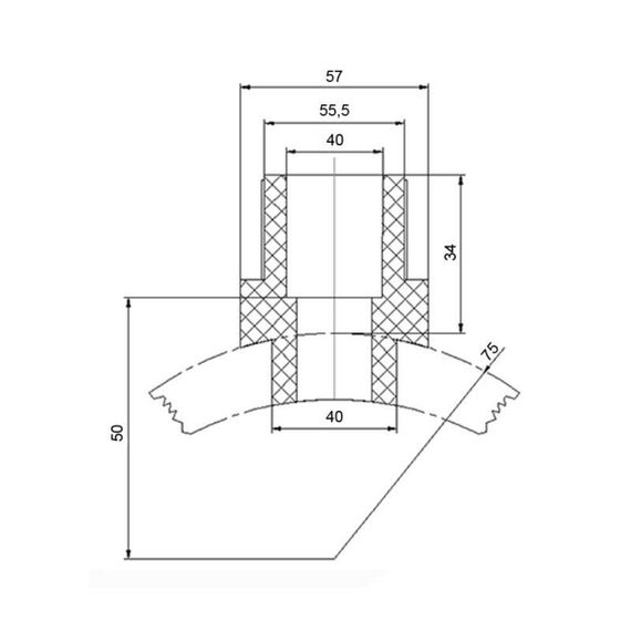 Вварне сідло PPR Blue Ocean 75х40 | Зображення 1