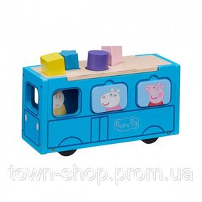 Деревянный игровой набор-сортер Peppa - Школьный автобус Пеппы