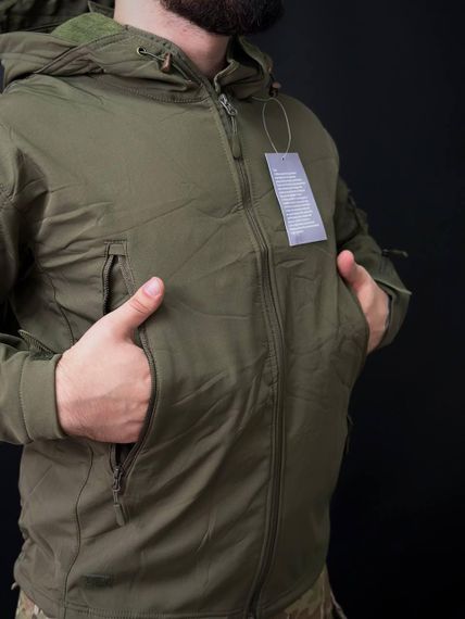 Тактична куртка soft shell olive BITT | Зображення 4
