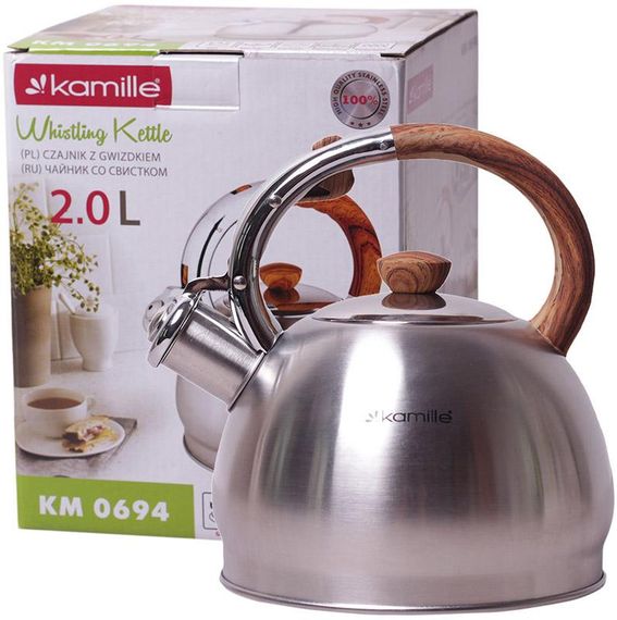 Чайник Kamille Whistling Kettle 2л з нержавіючої сталі зі свистком | Зображення 4
