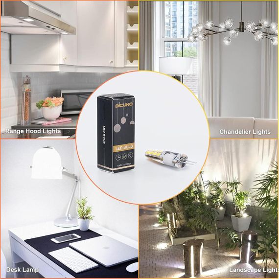 Світлодіодні лампочки DiCUNO G4, 2 Вт (еквівалент галогенної лампи 20 Вт), 260 лм, холодне біле світло 6000 К, | Зображення 5