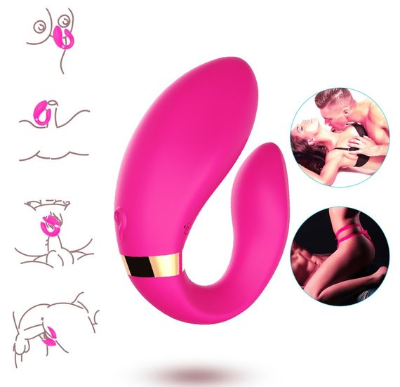 Вибромассажер для пар Boss Series с пультом ДУ - Couple Vibrator Pink USB 9 Function, BS5200030 sexstyle | Зображення 11