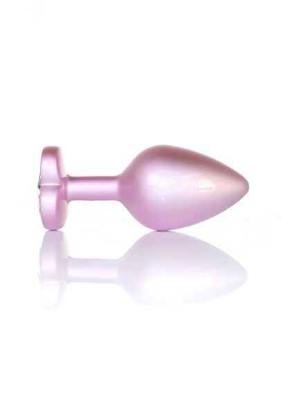 Анальна пробка Boss Series Plug Jewellery Pearl Pink Heart, прозора | Зображення 5
