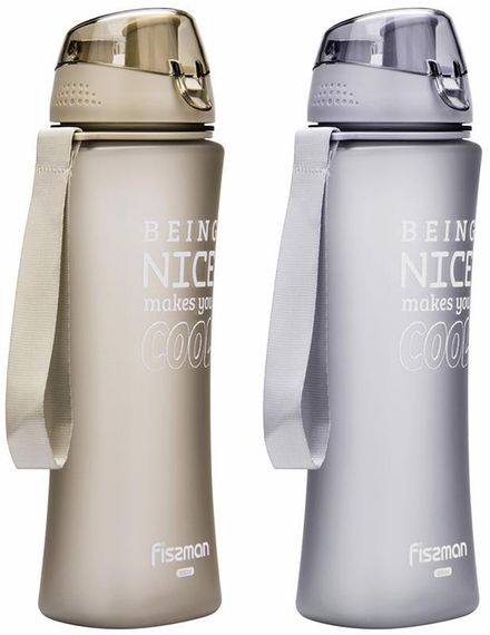 Пляшка спортивна Fissman Sport Line 650мл пластикова, сіро-бузкова | Зображення 5