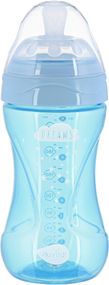 Детская Антиколиковая бутылочка Nuvita NV6032 Mimic Cool 250мл голубая (NV6032SKY)
