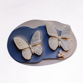 Килимок для ванної кімнати з 3D-ефектом Hover Bloom 58*38 см діатомітовий Синій HP-42-36