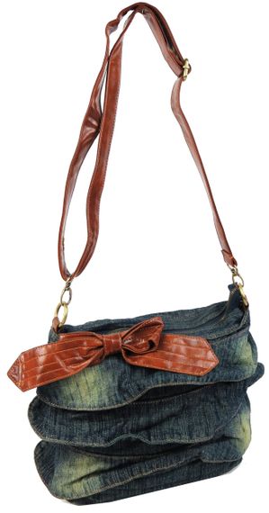 Женская  сумка Fashion jeans bag темно-синяя