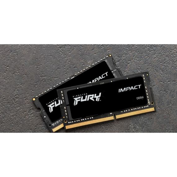 Модуль пам'яті для ноутбука SoDIMM DDR4 32GB (2x16GB) 3200 MHz Impact Kingston Fury (ex.HyperX) (KF432S20IBK2/32) | Зображення 1