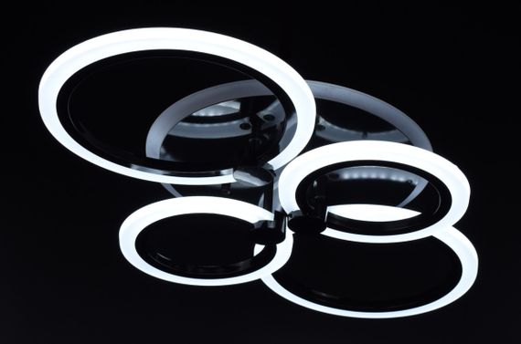 Люстра світлодіодна стельова LED світильник для квартири на стелю лед 26328 Чорний 10х39х61 см. | Зображення 3