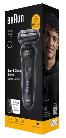 Електробритва Braun Series 5 52-B1000s чорна із синім | Зображення 1