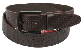 Ремень под джинсы Skipper коричневый 3,8 см