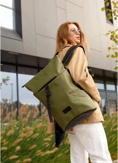 Жіночий рюкзак Sambag RollTop X хакі 41 х 27 х 18 см (24320119) | Зображення 6
