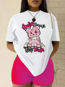 Футболка жіноча з принтом повсякденна XL Білий