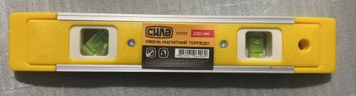 Рівень магнітний 3 капсули 230 мм "Торпедо" СІЛА