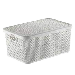 Кошик 5 л із кришкою білий Pearl ELIF