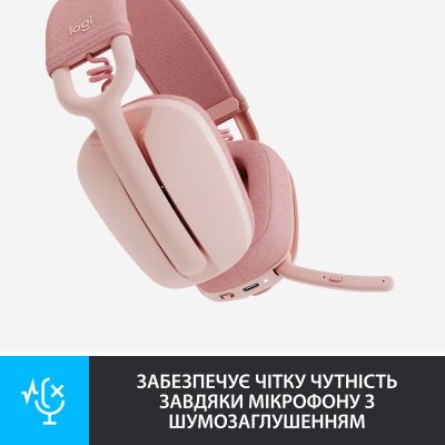 Навушники Logitech Zone Vibe 100 Wireless Rose (981-001224) (981-001224) | Зображення 2