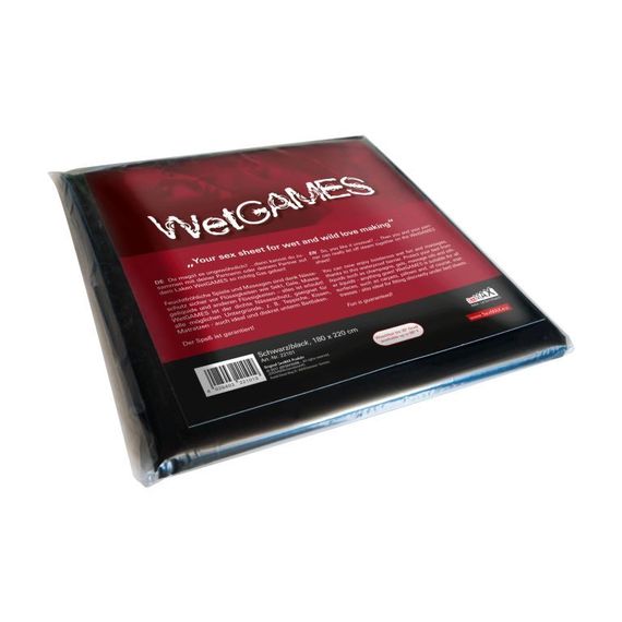 Простирадло - SexMax WetGAMES Sex-Laken Black, 180 x 220 см