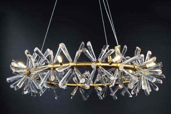 Люстра підвісна на 20 лампочок 26771 Латунь 40-120х60х60 см. | Зображення 4