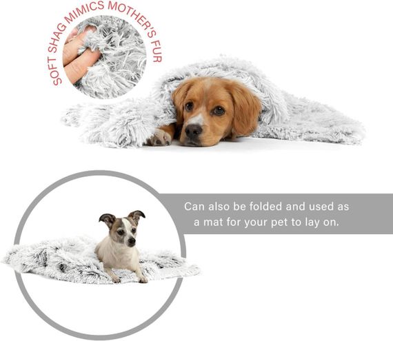 Лежанка для собак Outward Hound Best Friends Donut Shag Blanket Shag, серый, 101 см х 76 см | Зображення 2