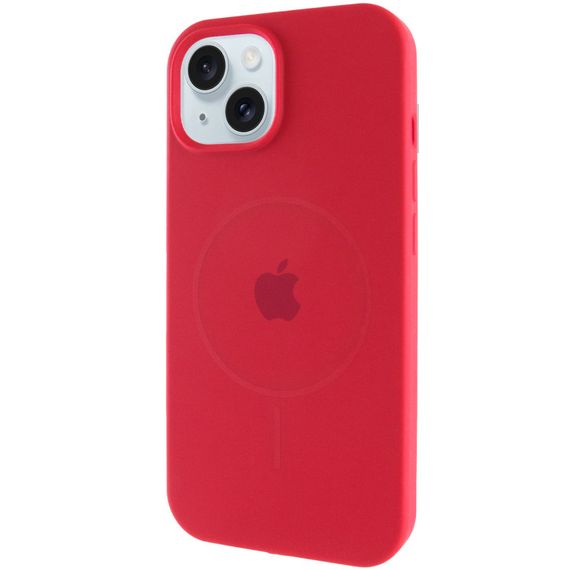 Чохол Silicone Case Full Protective (AA) with MagSafe для Apple iPhone 15 Plus (6.7") Червоний / Deep Red