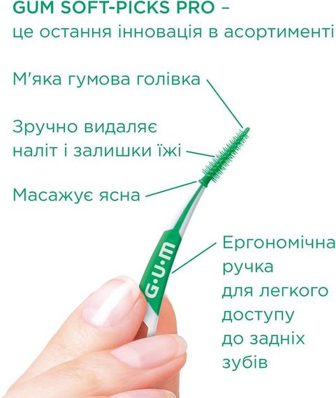 Набір міжзубних щіток GUM SoftPicks Pro розмір S, 30 шт. в блістері | Зображення 3